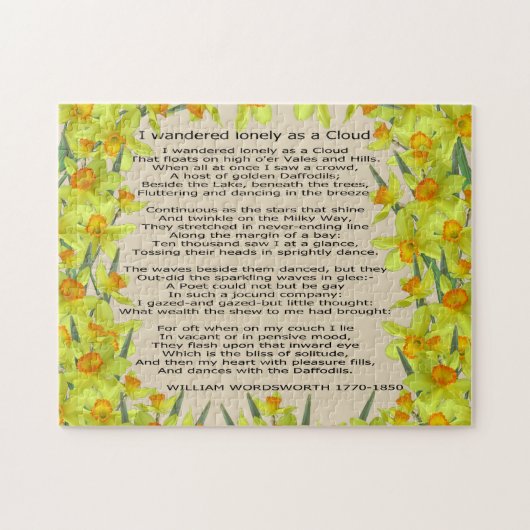 PUZZLE JE NE VOULAIS QUE COMME UN NUAGE (Horizontal)