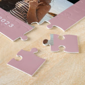 Puzzle Je nous aime Script Photo rose et blanc (Côté)