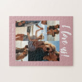 Puzzle Je nous aime Script Photo rose et blanc (Horizontal)