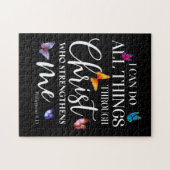 Puzzle Je Peux Faire Tout Par L'Art Du Papillon Christ (Horizontal)