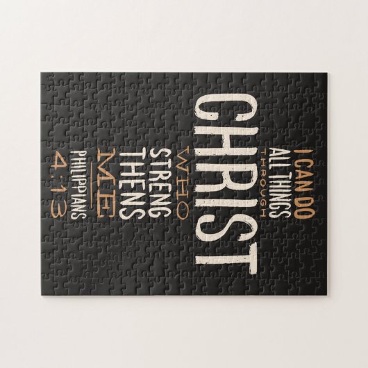 Puzzle Je Peux Faire Toutes Les Choses À Travers Le Chris (Horizontal)