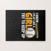 Puzzle Je Sais Que Je Joue Comme Une Fille Essaie De Cont (Horizontal)