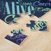 Puzzle Je suis art de nuage de mot d'affirmations (Côté)