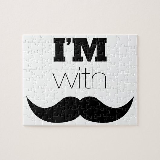Puzzle Je suis avec Moustache (Horizontal)