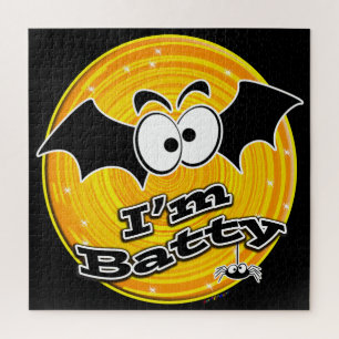 Puzzle Je suis Batty Orange et Yellow Swirl