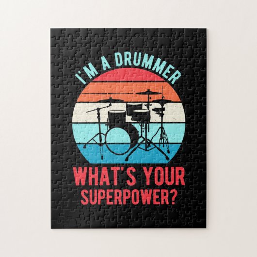 Puzzle Je Suis Drummer Ce Que Votre Superpuissance (Vertical)