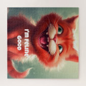 Puzzle "Je suis Feline Good" Chat rouge mignon (Horizontal)