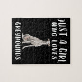 Puzzle Je Suis Juste Une Fille Qui Aime Greyhounds Cadeau (Horizontal)
