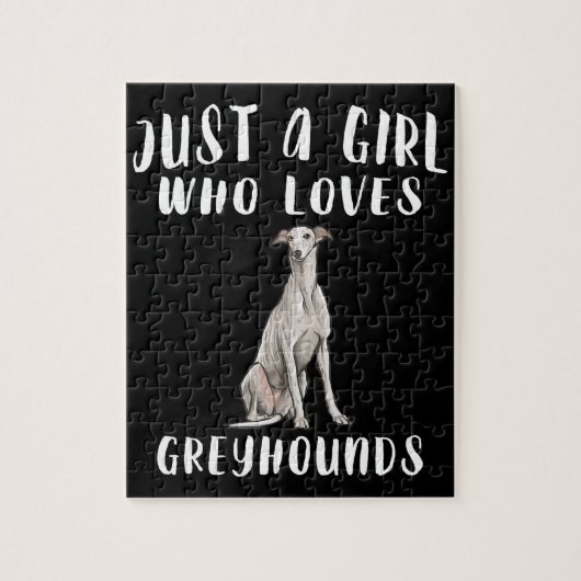Puzzle Je Suis Juste Une Fille Qui Aime Greyhounds Cadeau (Vertical)