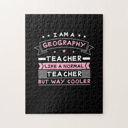 Puzzle Je Suis Professeur De Géographie (Vertical)