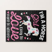 Puzzle Je suis une fille de cheval facile à aimer diffici (Horizontal)