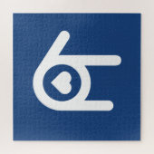 Puzzle Je T'Aime, Bleu (Horizontal)