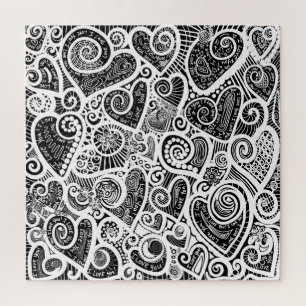 Puzzle Je T'Aime Design D'Art Abstrait Scratch