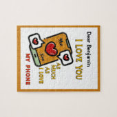 Puzzle Je T'Aime Drôle Humour Téléphone (Horizontal)