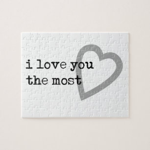 Puzzle je t'aime le plus coeur mignon