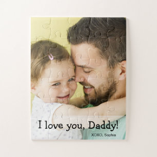Puzzle Je t'aime Papa ! Photo personnalisable