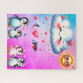 Puzzle Je t'aime pingouins (Horizontal)