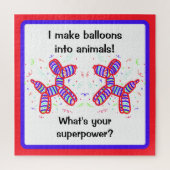 Puzzle Je transforme les ballons en animaux tordus (Vertical)