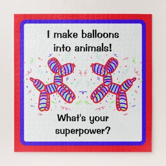 Puzzle Je transforme les ballons en animaux tordus (Vertical)
