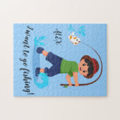 Puzzle "JE VEUX ALLER PÊCHER" Garçons Pêche (Horizontal)