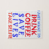 Puzzle Je veux juste boire du café (Horizontal)