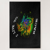 Puzzle JE VIS POUR LA COURSE - Pilote de Motocross  (Vertical)