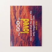 Puzzle JEAN 3:16 Car Dieu Aimait Le Monde Chrétien (Vertical)