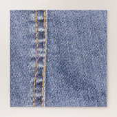 Puzzle Jeans bleus : texture cousue détaillée. (Horizontal)