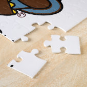 Puzzle Jeffy la tasse nerveuse de bleu de hibou (Côté)