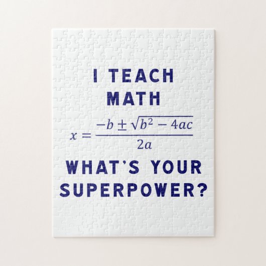 Puzzle J'enseigne les maths / Qu'est-ce que votre superpu (Vertical)