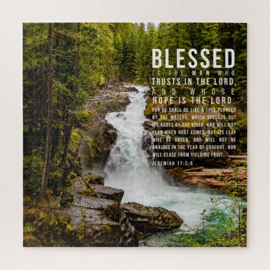 Puzzle Jérémie 17:7-8 Écriture biblique chrétienne Nature (Vertical)