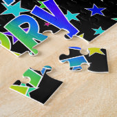 Puzzle "JERRY" Prénom, Amusant "HEUREUX ANNIVERSAIRE" (Côté)