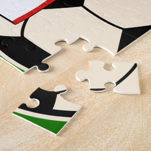 Puzzle Jersey de soccer personnalisé rouge et blanc