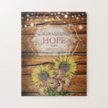 Puzzle J'Espérerai En Lui Bible Verse Tournesol<br><div class="desc">Ce puzzle inspirant est certainement un favori de la famille.</div>