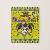 Puzzle Jester Mask Mardi Gras Arlequin (Vertical)