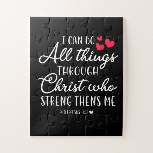 Puzzle Jésus amour | Je Peux Faire Tout Par Le Christ (Vertical)