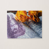 Puzzle Jésus Christ Bible Rose jaune (Horizontal)