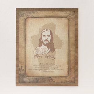 Puzzle Jésus-Christ. Chrétien Pracher Vieux