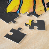 Puzzle Jésus Christ Face coeur sacré art Abstrait (Côté)