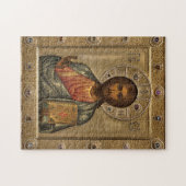 Puzzle Jésus-Christ tenant les Évangiles Joyaux d'or (Horizontal)