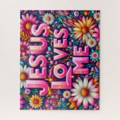 Puzzle Jésus Coloré M'aime (Vertical)