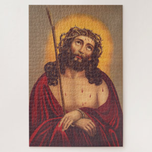 Puzzle Jésus Couronné d'Épines Art Sombre