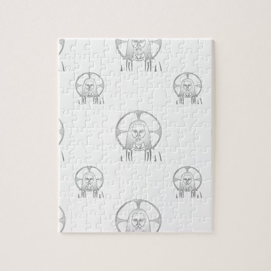 Puzzle Jésus en argent (Vertical)