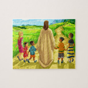 Puzzle Jésus et les enfants dans un casse-tête de voyage