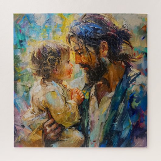 Puzzle Jésus et l'expressionnisme des enfants (Vertical)
