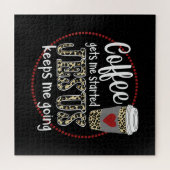 Puzzle Jésus Love | Coffee Gets Me Started Jesus Keeps Me (Horizontal)