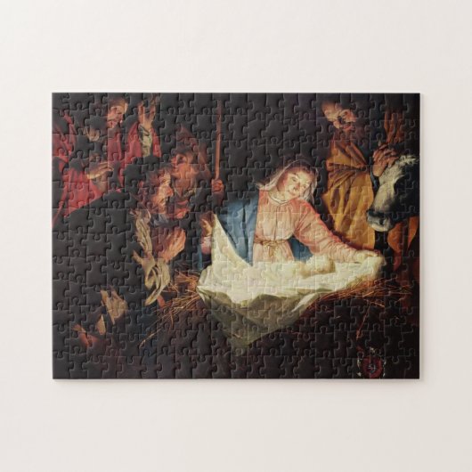 Puzzle Jésus né dans une stabilité à Bethléem (Horizontal)