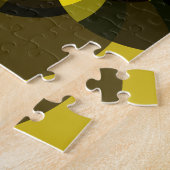 Puzzle Jet Black et Gold Vector Art Design graphique (Côté)