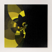 Puzzle Jet Black et Gold Vector Art Design graphique (Horizontal)