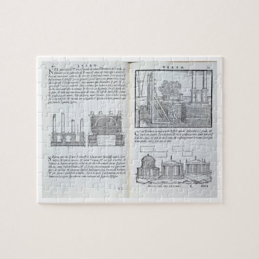 Puzzle Jetant des fondements, de "Della Architettura", (Horizontal)